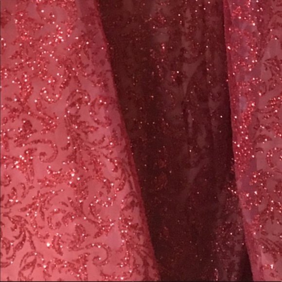 Portia and Scarlett Lace Glittery Long Sleeve Detachable Overskirt Dress - Picture 10 of 13